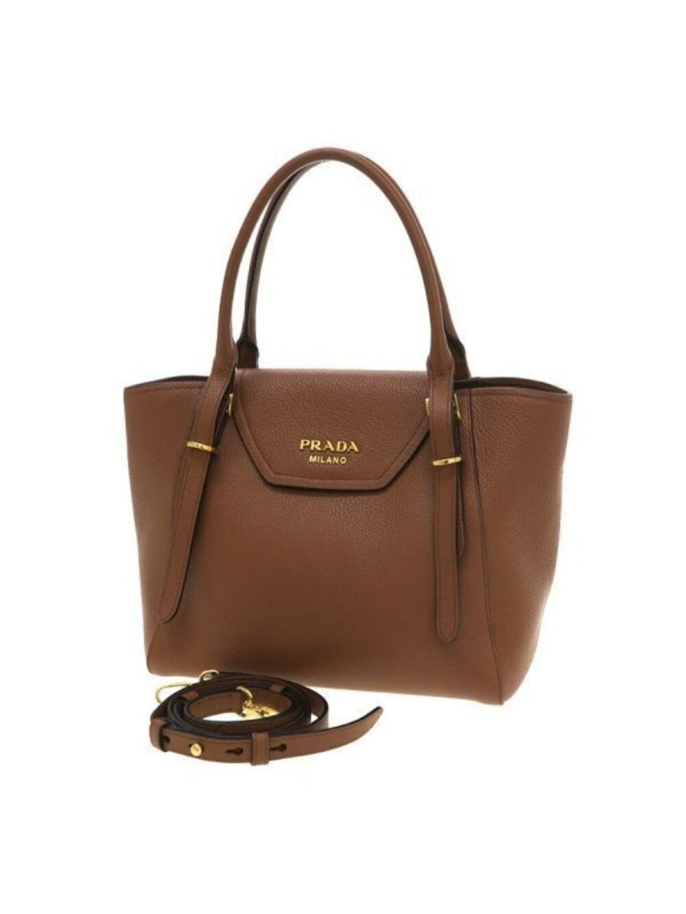 Prada Leather 2-Way Tote Bag